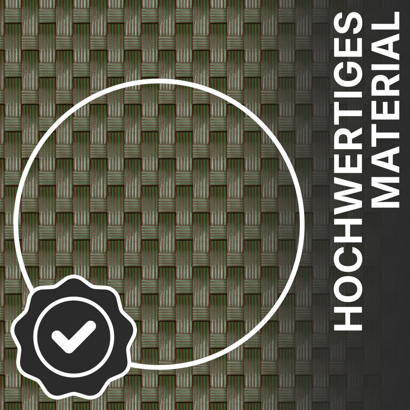 Nahaufnahme eines grünen Polyrattan-Stücks