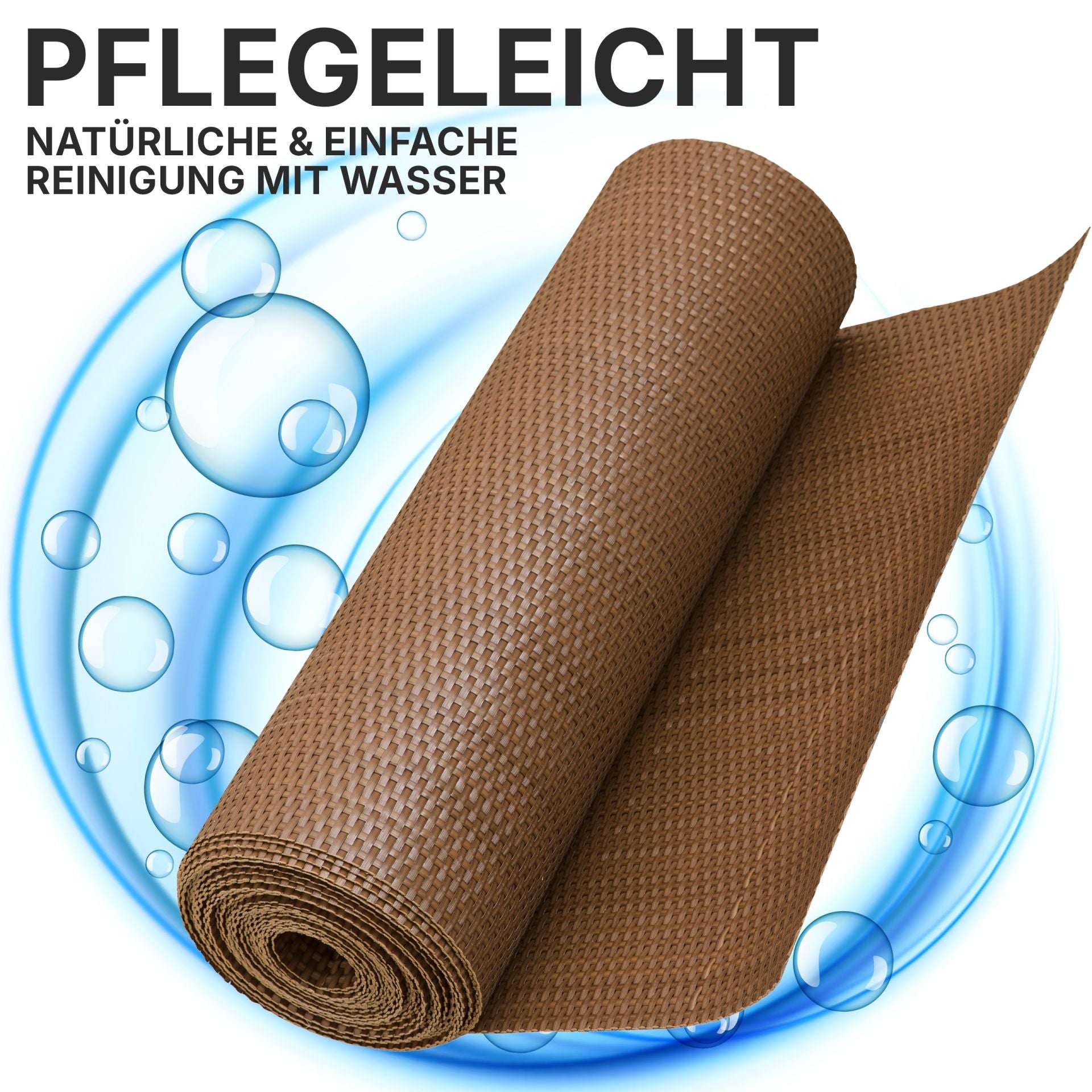 Rattan Meterware aus Polyrattan – flexibler Sichtschutz im Wunschmaß