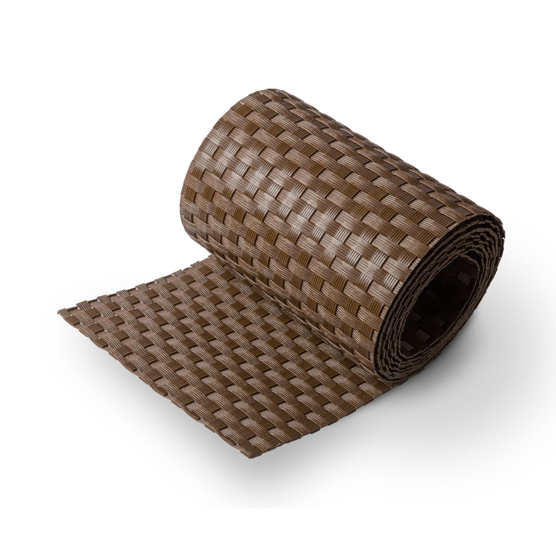 Sichtschutzstreifen aus Rattan für Doppelstabmattenzaun