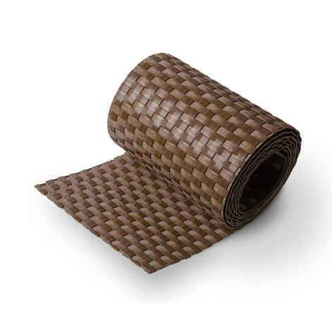 Sichtschutzstreifen aus Rattan für Doppelstabmattenzaun